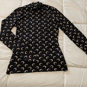 Marine Serra All Over Moon Jersey Second Skin Top